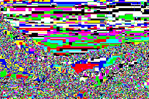 Die Bitebene 0 des Fotos: Rauschen, oben im Himmel mit großen Flecken.